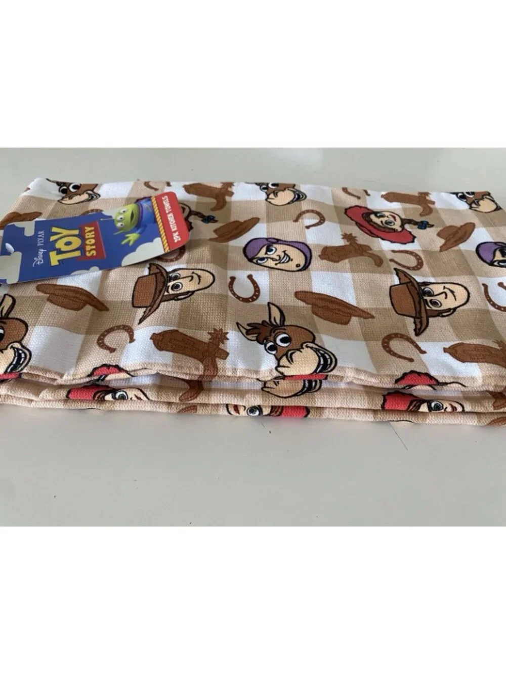 2 Pk PIXAR Toy Story Woody Buzz LightYear Jessie Bullseye Kitchen Towels 18”X28”